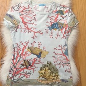 JMcLaughlin Coral and Fish Shirt